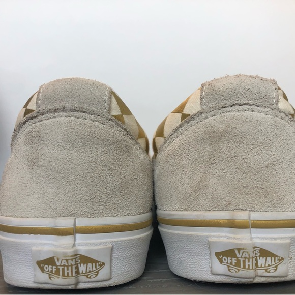 VANS Old Skool Gold Checkered Skate Shoe, Womens 7.5 - Picture 6 of 6